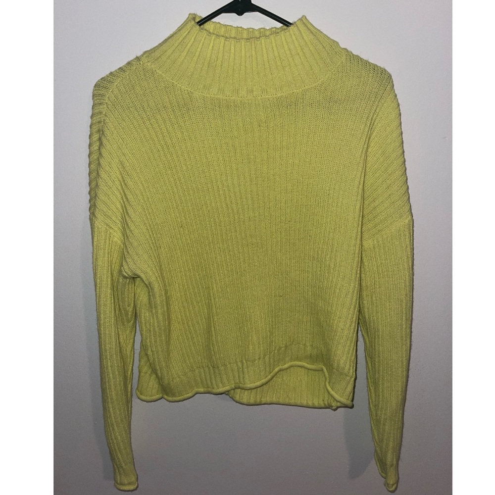 Neon colored turtle neck sweater